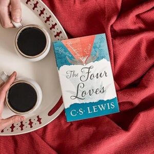 the book cover Four Loves and two cups of coffee